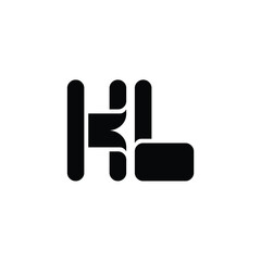 KL monogram logo design letter text name symbol monochrome logotype alphabet character simple logo
