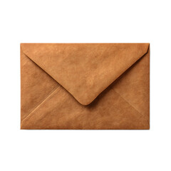 Minimalist design of a classic brown paper envelope against a clean white background suggesting communication correspondence or mail delivery
