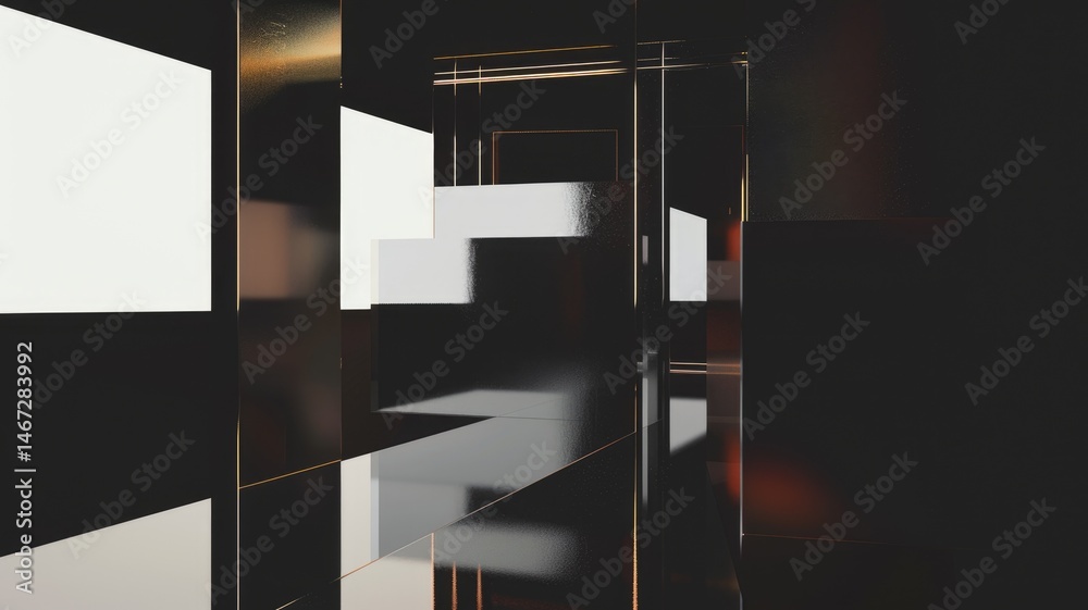 Poster abstract colorful light reflections in a dark environment. digital artwork of spectrum with vibrant 