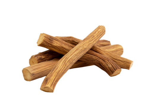 Closeup of Palo Santo wood sticks on a transparent background vector, aromatic incense for aromatherapy and spiritual cleansing rituals