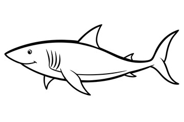 Obraz premium Geometric Shark Vector