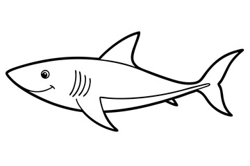 Obraz premium Geometric Shark Vector