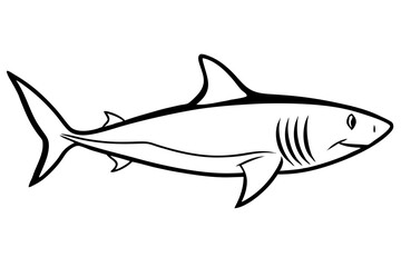 Obraz premium Geometric Shark Vector