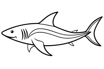 Obraz premium Geometric Shark Vector