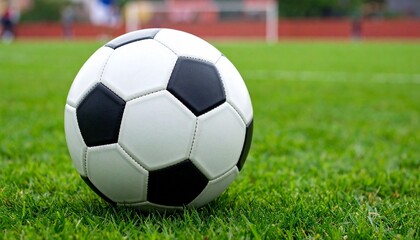 Fototapeta premium soccer ball on grass