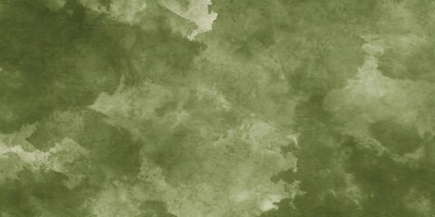 Light green brown abstract watercolor pattern. Olive khaki color. Art background for design. Dirty. Grunge. Daub, stain, spot, blot, splash.