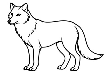 Geometric Wolf Sketch