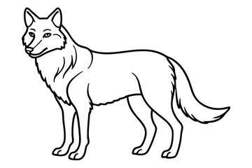 Geometric Wolf Sketch