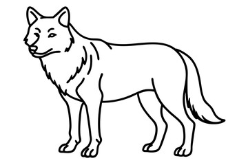 Geometric Wolf Sketch