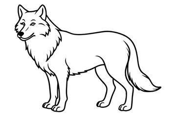 Geometric Wolf Sketch