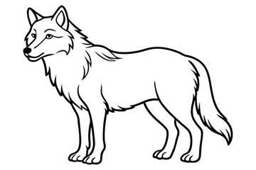 Geometric Wolf Sketch