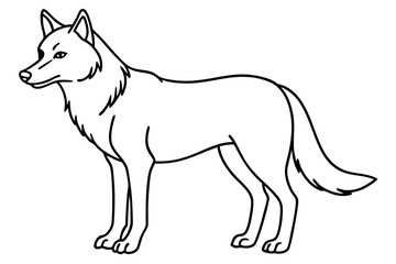 Geometric Wolf Sketch