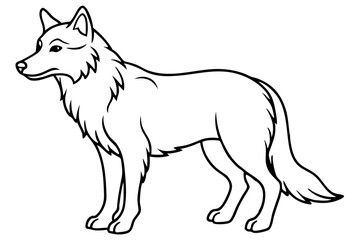 Geometric Wolf Sketch