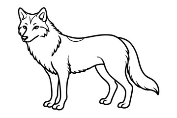 Geometric Wolf Sketch