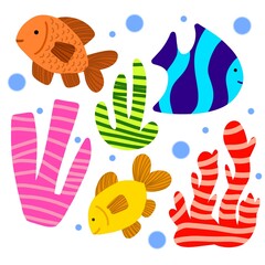 set of fish