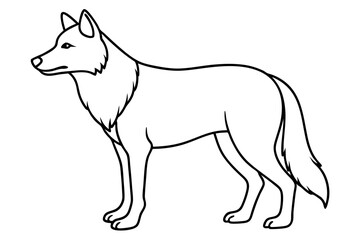 Geometric Wolf Sketch