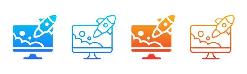 Web Traffic icon sheet multiple style collection