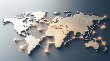 Global network communication technology background illuminated world map concept for internet connectivity worldwide business solution
