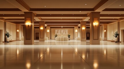 Naklejka premium Empty elegant hall, reception, event space, interior design