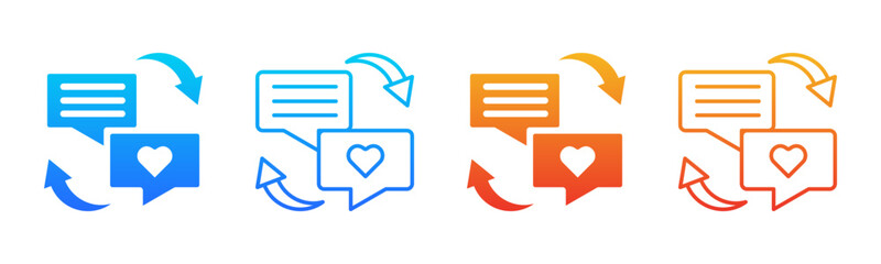 Feedback icon sheet multiple style collection