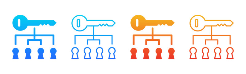 Keyword icon sheet multiple style collection