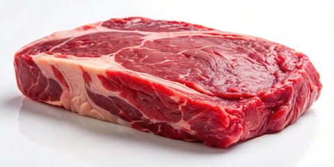 Fototapeta premium Beef cut from cow with red meat inside, raw meat, cuts