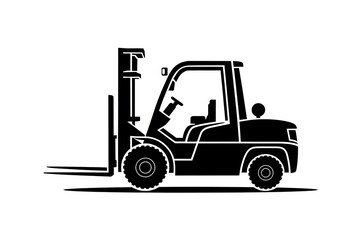 Naklejka premium forklift loader and forklift