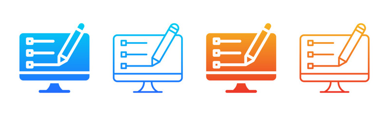 Blogging icon sheet multiple style collection