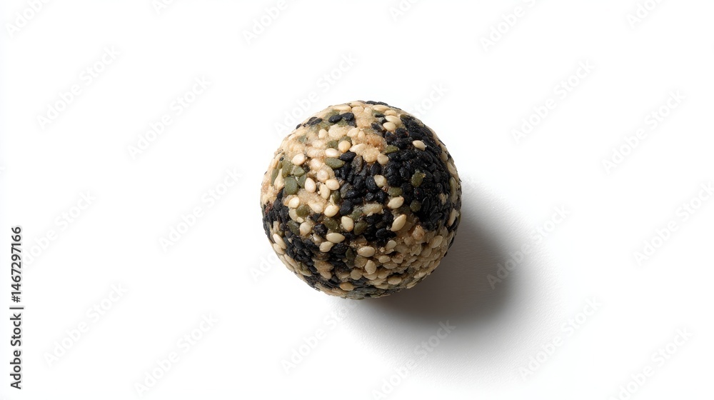 Poster a poppy seed roll sits alone on a white background, showcasing its golden crust and intricate textur