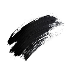 Black Mascara Brush Stroke Texture  Makeup Background against transparent background