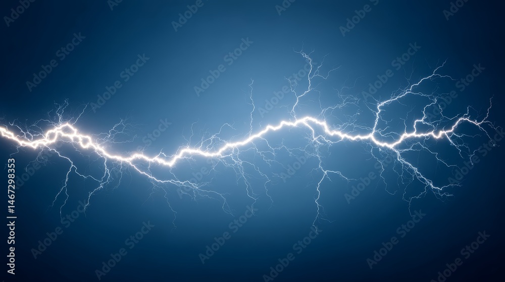 Fototapete a striking blue lightning bolt effect dominates the background, featuring glowing energy and sharp e