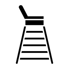 Lifeguard Stand  Vector Glyph Icon Design