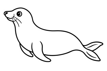 Obraz premium Linear Seal Sketch