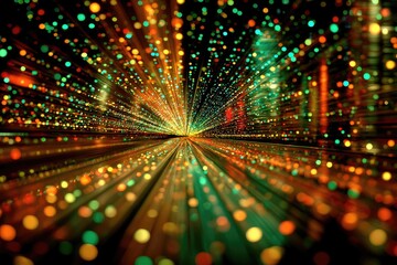 Abstract vibrant light streaks