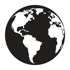 Globe silhouette art illustration.