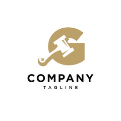 Letter G Auction Logo Icon Vector