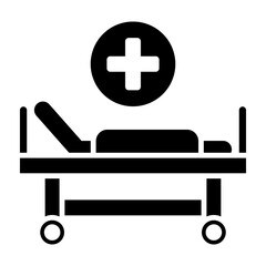 Hospitalization  Vector Glyph Icon Design