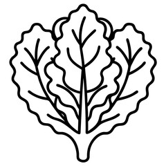 Obraz premium Kale icon art vector
