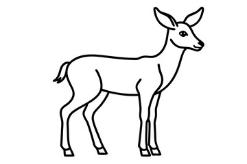 Modern Deer Silhouette Art