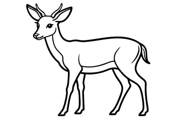 Modern Deer Silhouette Art