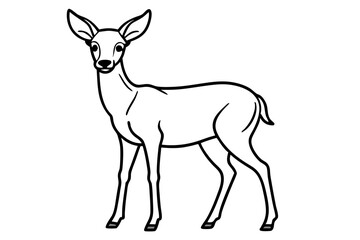 Modern Deer Silhouette Art