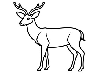 Modern Deer Silhouette Art