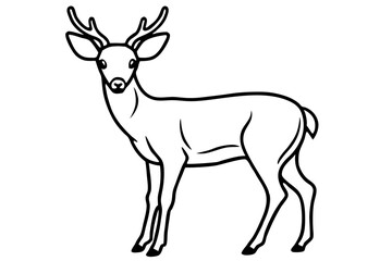 Fototapeta premium Modern Deer Silhouette Art