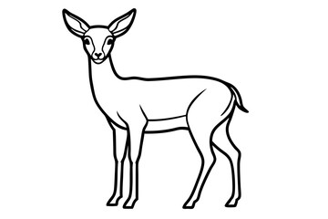 Modern Deer Silhouette Art