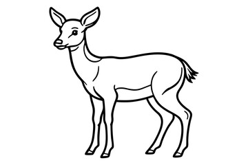 Modern Deer Silhouette Art