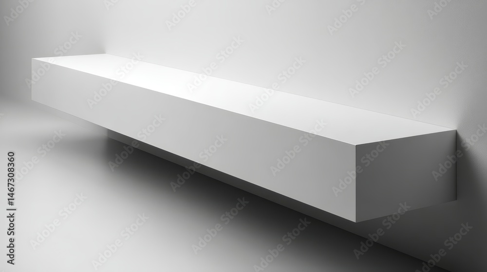 Leinwandbilder soft ambient light highlights a plain white tabletop in a simple composition, providing ample space 