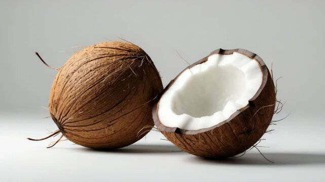 Coconut placed on a surface