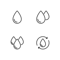 Water drop icon set. Water drop icon.