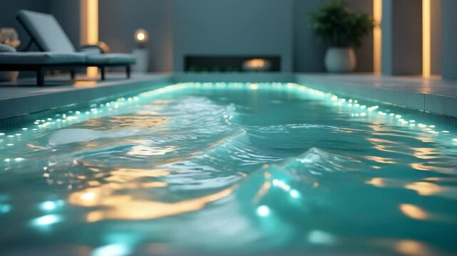 attractive swimming pool inside the structure