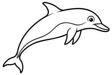 Simple Dolphin Sketch Vector